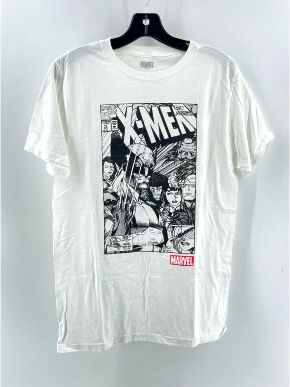 Marvel Comics Super Hero X-Men Comic Book Men's White Graphic Tee T Shirt Size S